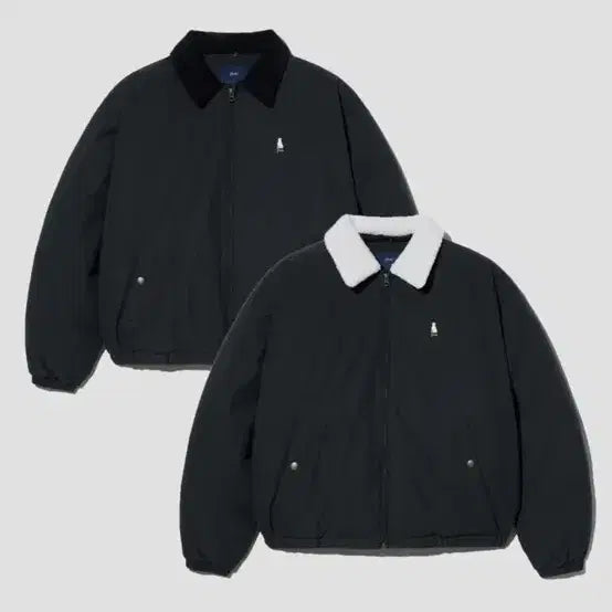 [BUNJANG] YALE Detachable Boa Short Puffer Jacket - Black / 예일 패딩 L 탈부착 보아 쇼트 푸퍼 자켓_블랙