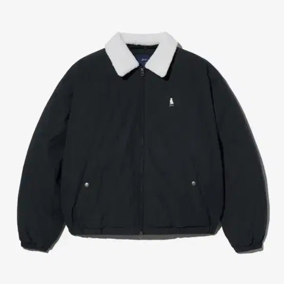 [BUNJANG] YALE Detachable Boa Short Puffer Jacket - Black / 예일 패딩 L 탈부착 보아 쇼트 푸퍼 자켓_블랙