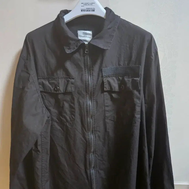 [BUNJANG] Envelope Benson Zip-up Shirt Black / 엔벨로프 벤슨 집업셔츠 블랙 4