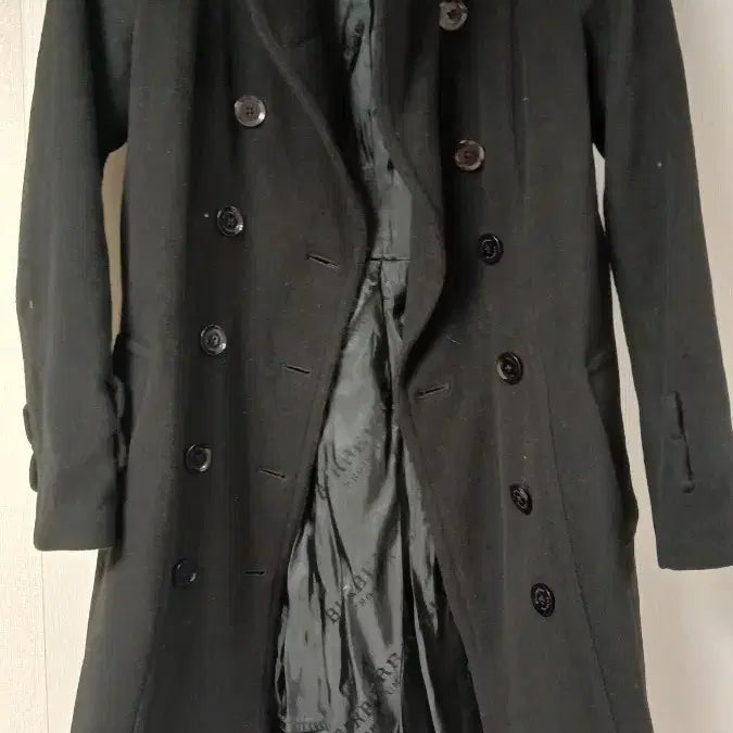 [BUNJANG] Burberry Black Double Coat 38 (Missing Straps) / 버버리프로섬 블랙 더블 코트 38사이즈44-55 이사오면서 손목허리끈분실