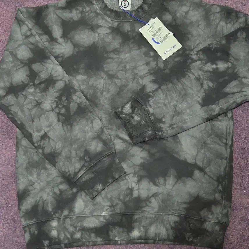 [BUNJANG] Bonchamps Gray Tie-dye Sweatshirt (M) / 본챔스 그레이 타이다이 맨투맨 (M)
