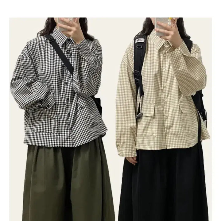 [BUNJANG] Milky Gombang Checkered Shirt / 밀키 고방체크 셔츠