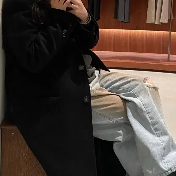 [BUNJANG] Black Up Long Coat / 블랙업 made 롱코트