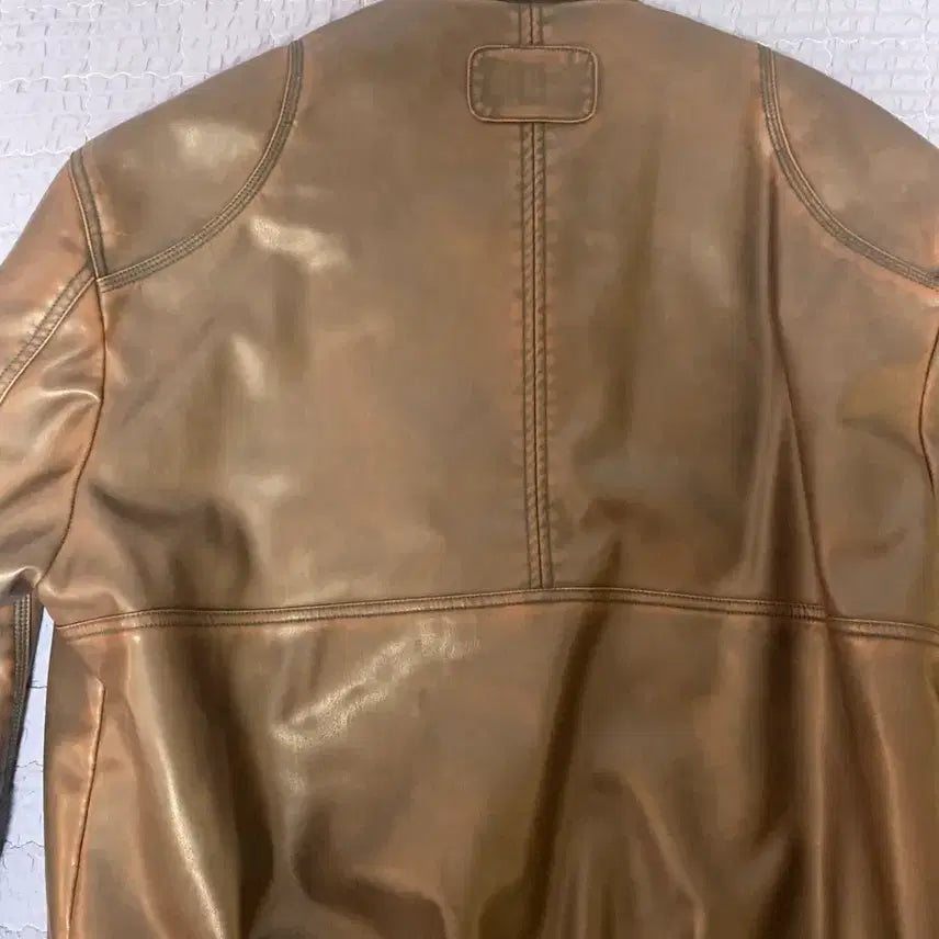 [BUNJANG] X:IN Maja Vintages Leather Jacket / 제뉴즈 마즈 빈타즈 레더 자켓 L 브라운