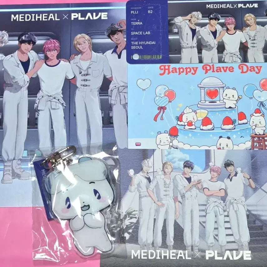 플레이브 메디힐 팝업 특전 몌무 거울키링 므메미무 부채 티켓 엽서