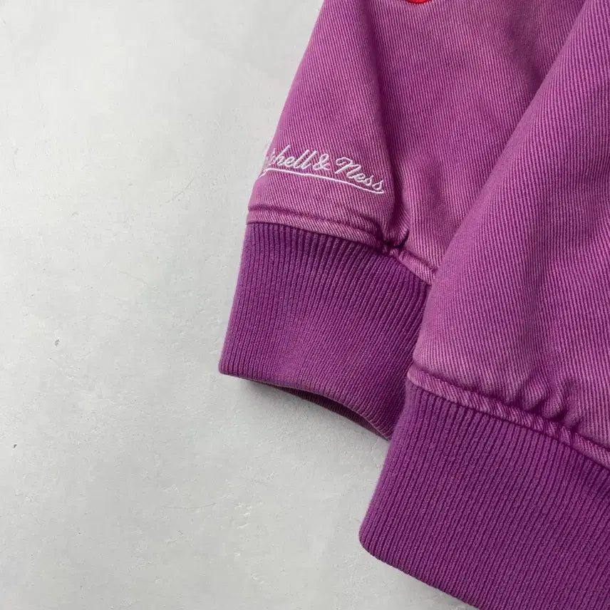 [BUNJANG] Supreme x Skittles x Mitchell & Ness Varsity Jacket / 슈프림 X 스키틀즈 X 미첼앤네스 퍼플 바시티 자켓 (105)