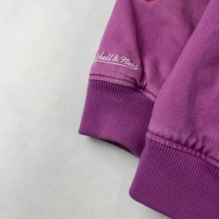 [BUNJANG] Supreme x Skittles x Mitchell & Ness Varsity Jacket / 슈프림 X 스키틀즈 X 미첼앤네스 퍼플 바시티 자켓 (105)