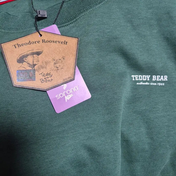 [BUNJANG] Teddy Bear Deep Green T-shirt / 테디베어 반팔 티셔츠 딥그린 새상품