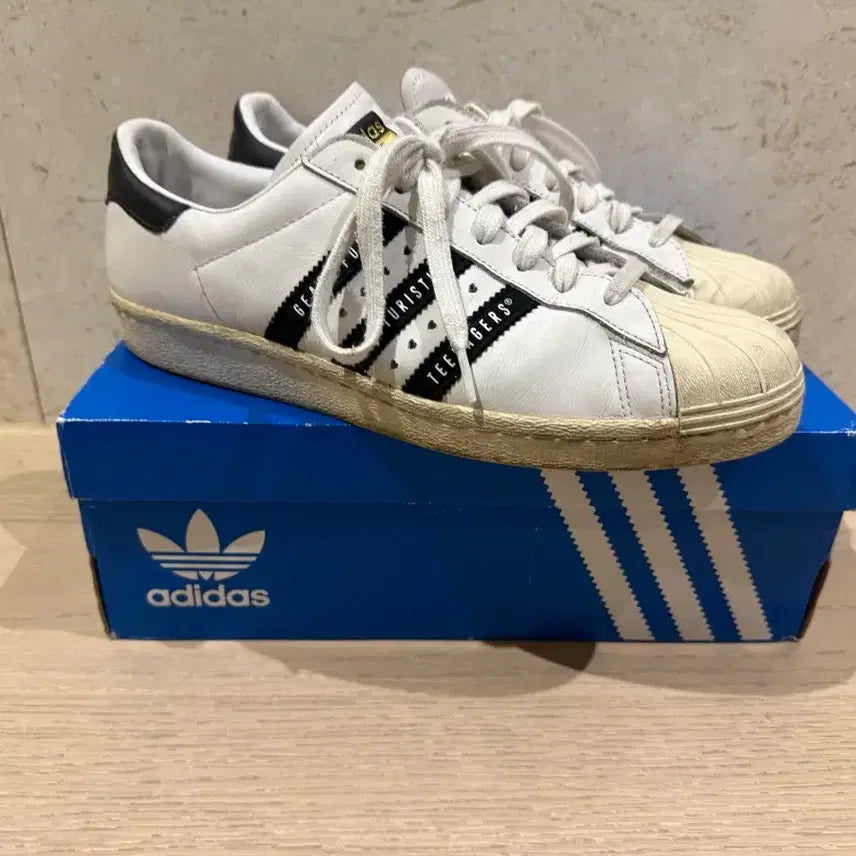 [BUNJANG] Adidas Human Made Superstar White Black 275 / 아디다스 x 휴먼 메이드 슈퍼스타 화이트 블랙 275
