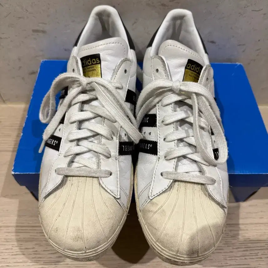 [BUNJANG] Adidas Human Made Superstar White Black 275 / 아디다스 x 휴먼 메이드 슈퍼스타 화이트 블랙 275