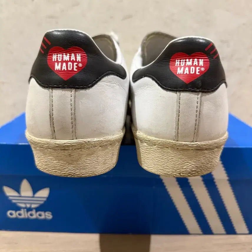 [BUNJANG] Adidas Human Made Superstar White Black 275 / 아디다스 x 휴먼 메이드 슈퍼스타 화이트 블랙 275