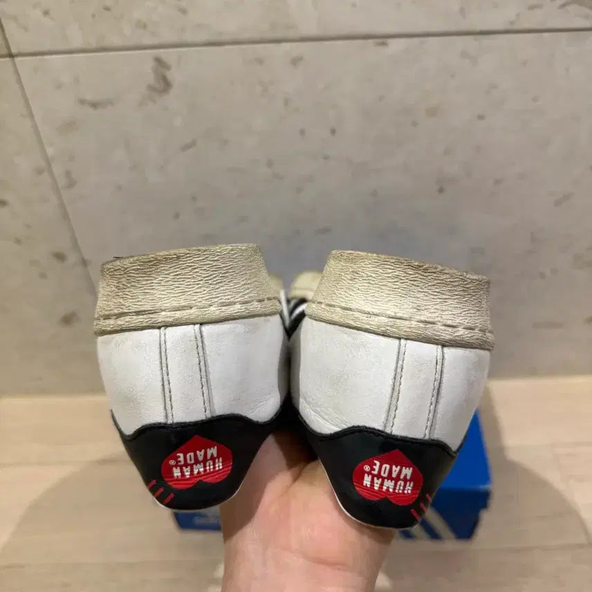 [BUNJANG] Adidas Human Made Superstar White Black 275 / 아디다스 x 휴먼 메이드 슈퍼스타 화이트 블랙 275