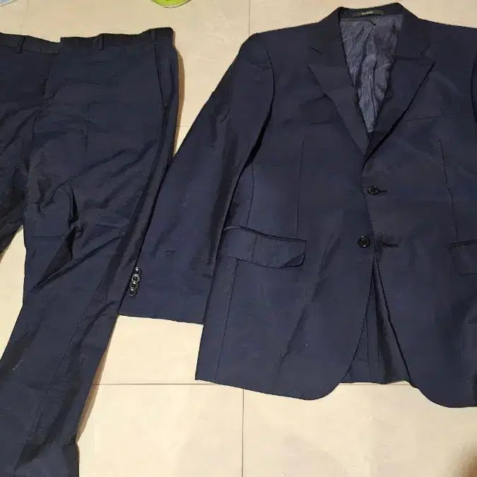 [BUNJANG] Pazillerri Navy Summer Suit Set / [48/84] 빨질레리 여름 정장 수트 셋업 자켓 바지 네이비 컬러