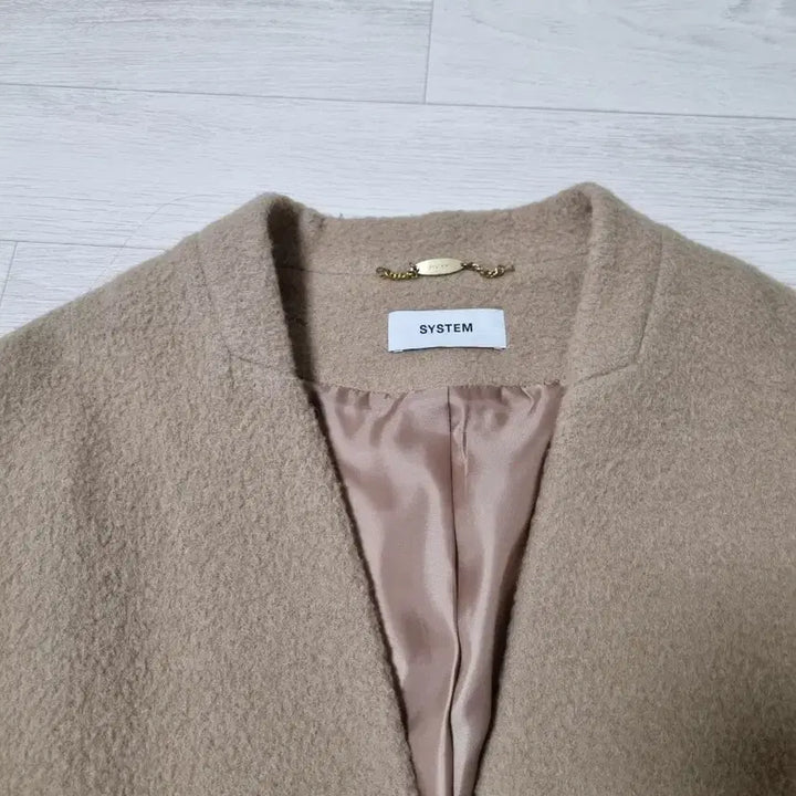 [BUNJANG] System 23FW Collarless Coat - Camel / 23FW 시스템 칼라리스 코트- 최종가