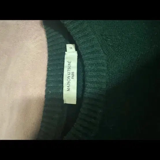 [BUNJANG] Maison Kitsune Big Fox Knit XL Dark Green / 메종 키츠네 빅 폭스 니트 XL 다크 그린