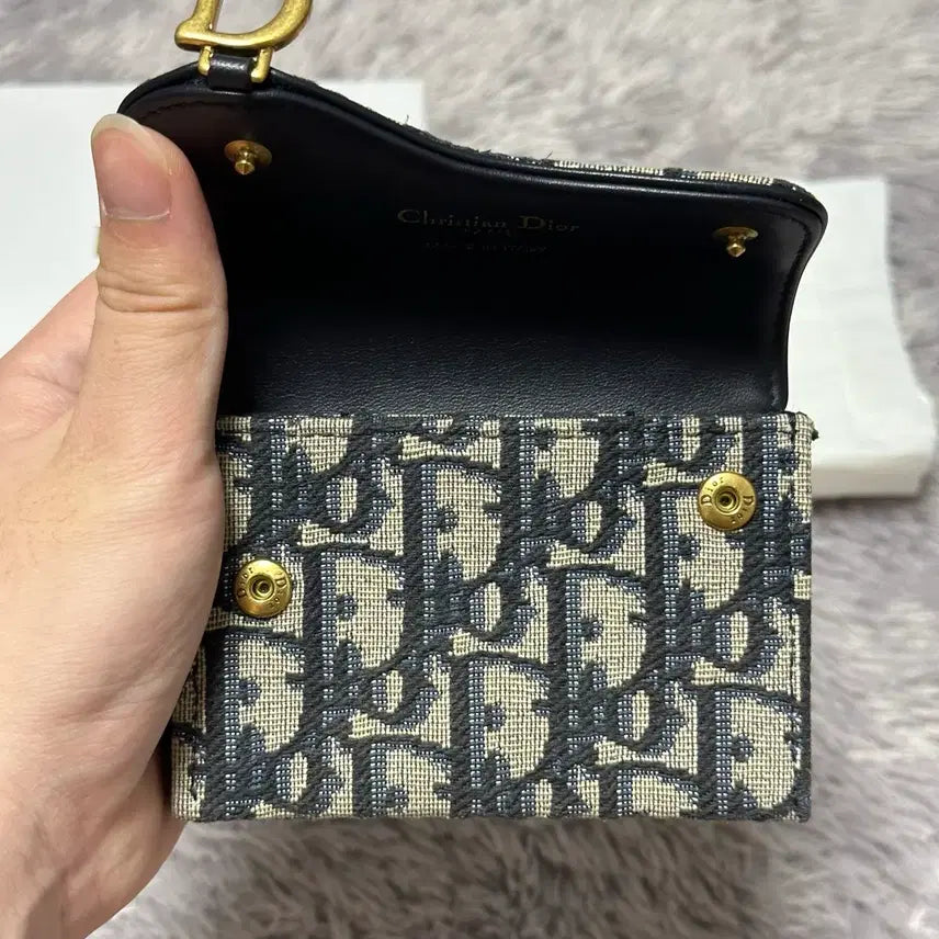 [BUNJANG] Dior Oblique Saddle Accordion Card Wallet Beige / [풀구성] 디올 오블리크 새들 아코디언 카드지갑 베이지