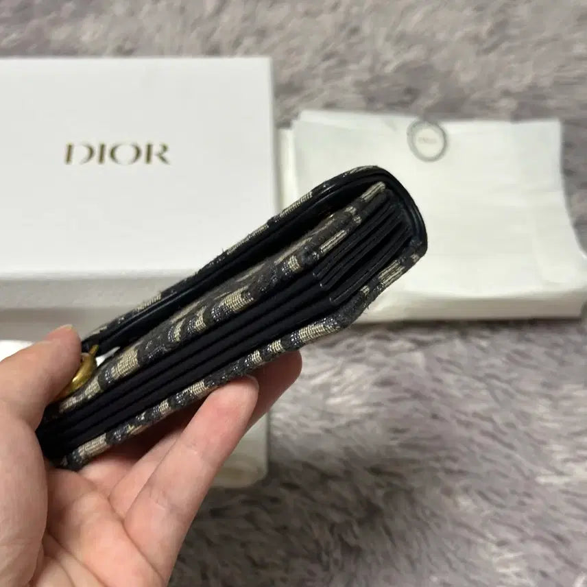 [BUNJANG] Dior Oblique Saddle Accordion Card Wallet Beige / [풀구성] 디올 오블리크 새들 아코디언 카드지갑 베이지