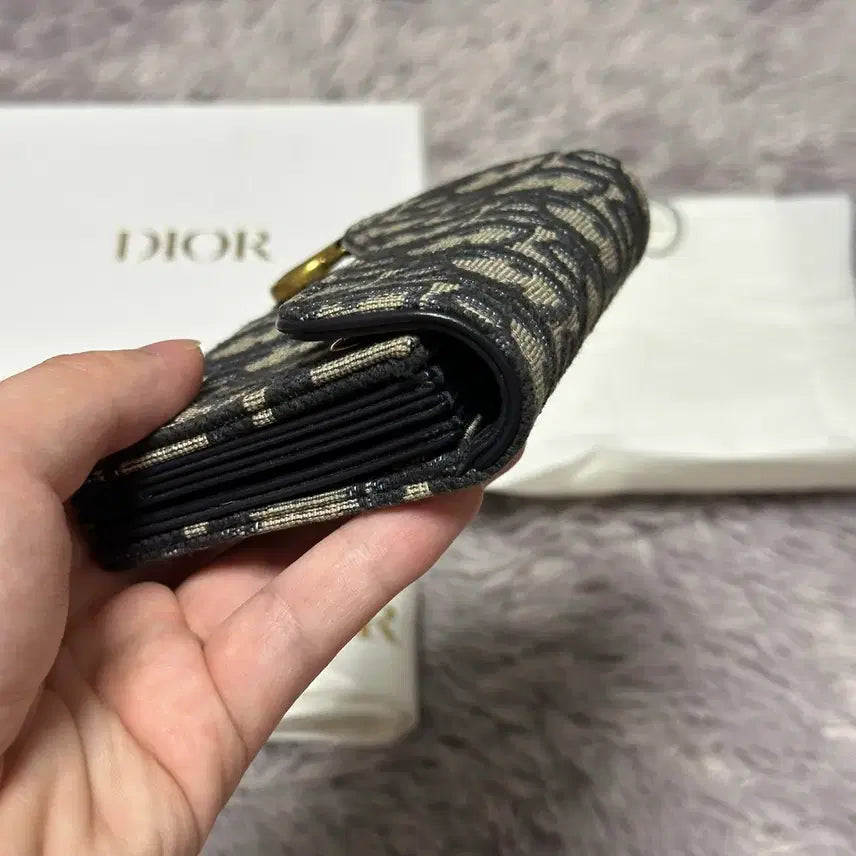 [BUNJANG] Dior Oblique Saddle Accordion Card Wallet Beige / [풀구성] 디올 오블리크 새들 아코디언 카드지갑 베이지
