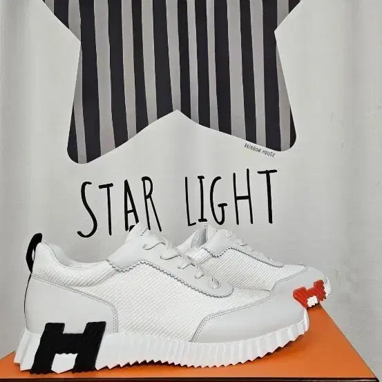 [BUNJANG] Hermes White Sneakers H Logo / 에르메스 화이트 스니커즈 H로고ㅡ정품(미착용)