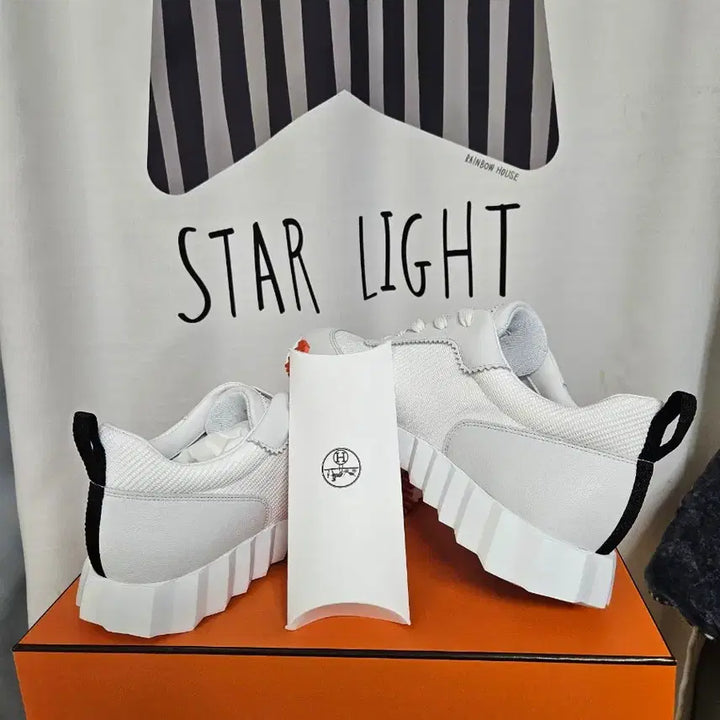 [BUNJANG] Hermes White Sneakers H Logo / 에르메스 화이트 스니커즈 H로고ㅡ정품(미착용)