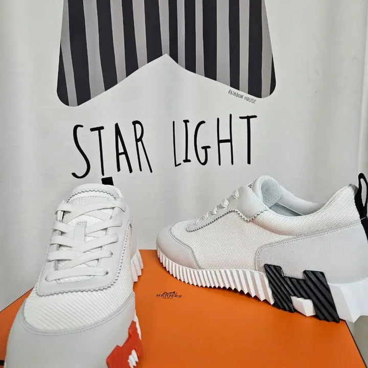 [BUNJANG] Hermes White Sneakers H Logo / 에르메스 화이트 스니커즈 H로고ㅡ정품(미착용)