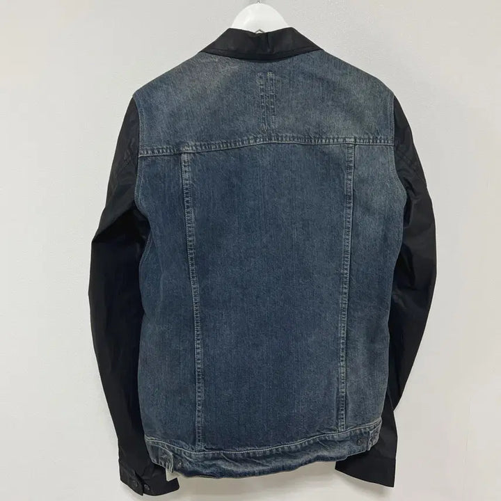 [BUNJANG] Rick Owens DRKSHDW Leather Denim Jacket Hustler Blue / [L] 릭오웬스 15SS 다크쉐도우 가죽 데님 자켓 허슬러 블루