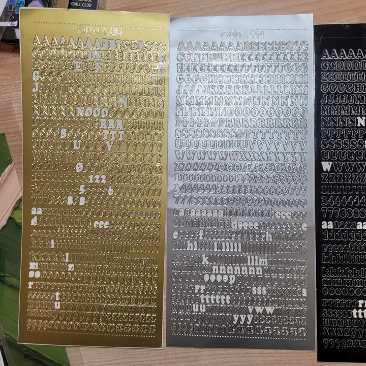 [BUNJANG] Alphabet and Number Stickers Bundle Set / 사용) 알파벳 숫자 스티커 일괄