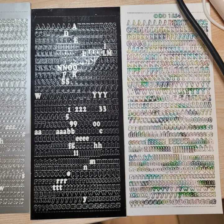 [BUNJANG] Alphabet and Number Stickers Bundle Set / 사용) 알파벳 숫자 스티커 일괄