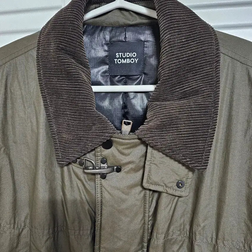 [BUNJANG] (새거)스튜디오톰보이 남성 코듀로이 카라 야상 패딩 자켓 / (새거)스튜디오톰보이 남성 코듀로이 카라 야상 패딩 자켓