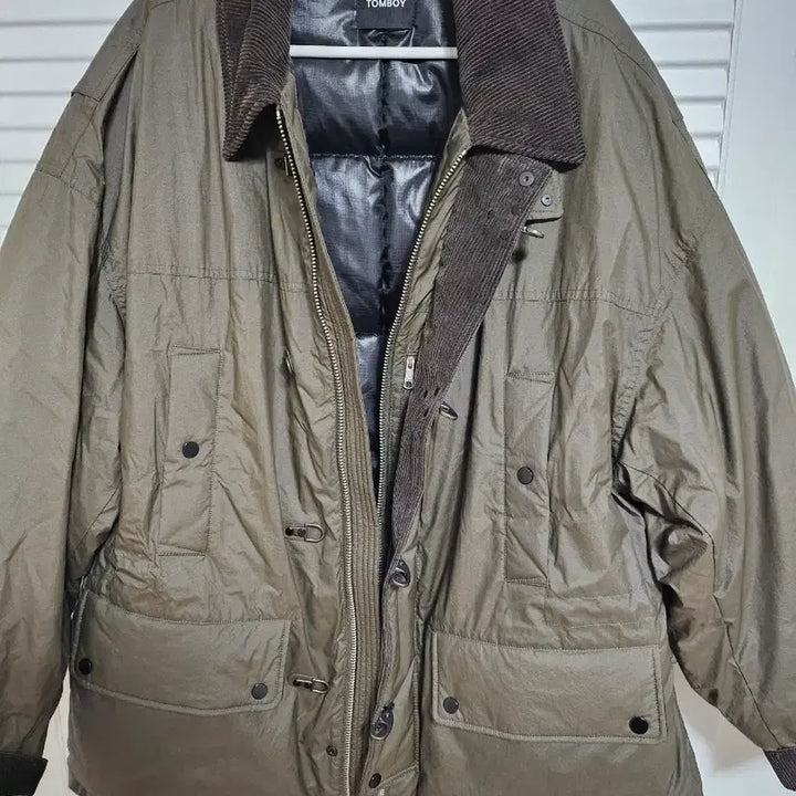 [BUNJANG] (새거)스튜디오톰보이 남성 코듀로이 카라 야상 패딩 자켓 / (새거)스튜디오톰보이 남성 코듀로이 카라 야상 패딩 자켓