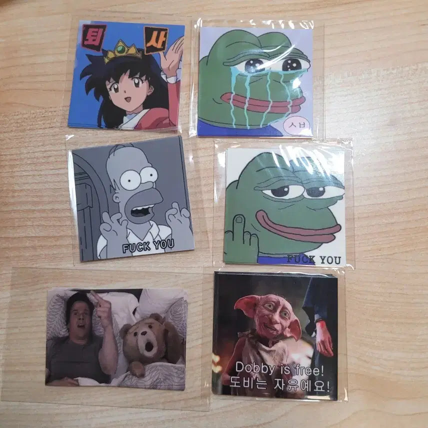 [BUNJANG] Meme Sticker Set / 밈 다꾸 스티커 (개구리 호머 도비 등)