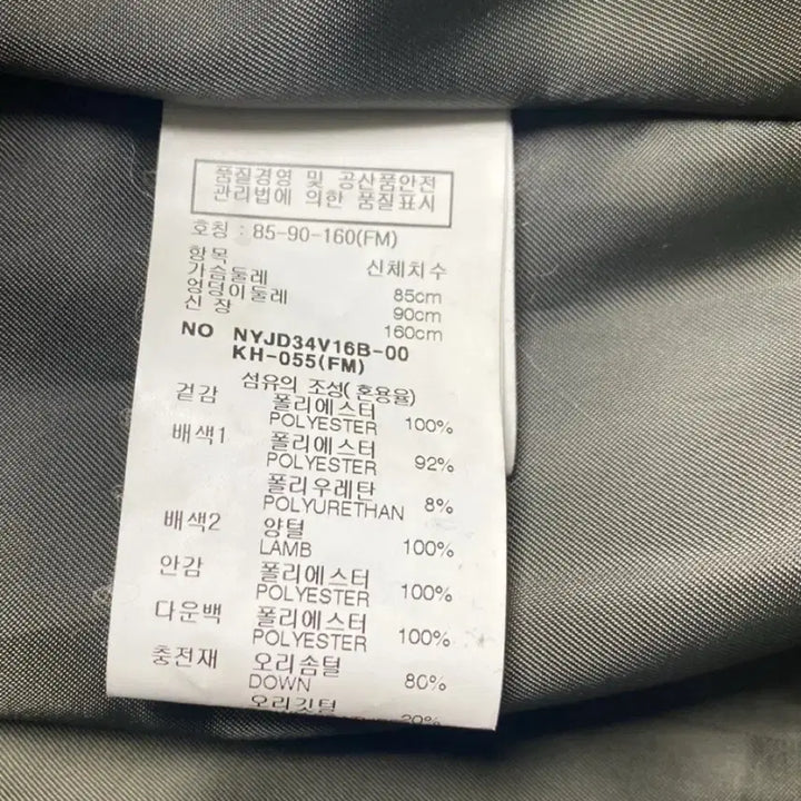 [BUNJANG] Ninesix Khaki Duck Down Padded Jacket / 카키색 ninesix 오리털 패딩