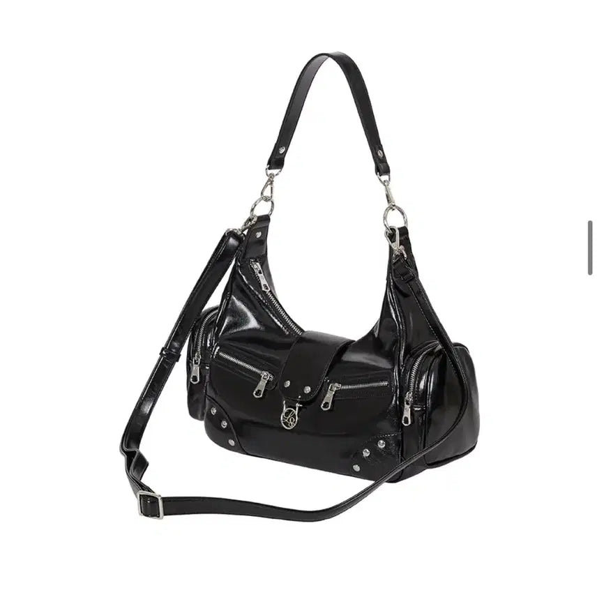 [BUNJANG] Illego Ruby Stud Shoulder Bag - Black / 일리고 루비 스터드 숄더백 블랙