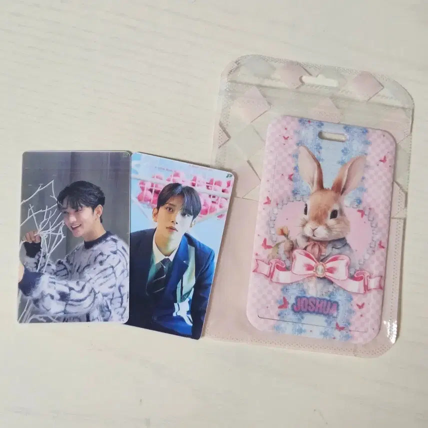 세븐틴 조슈아 포토카드 + 토끼 포카홀더