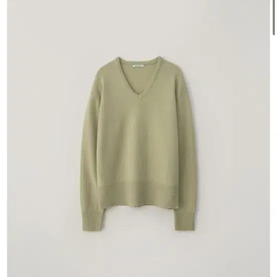 [BUNJANG] Blanck Room Oversized V-Neck Knit Lime / 블랑크룸 오버 브이넥 니트 라임