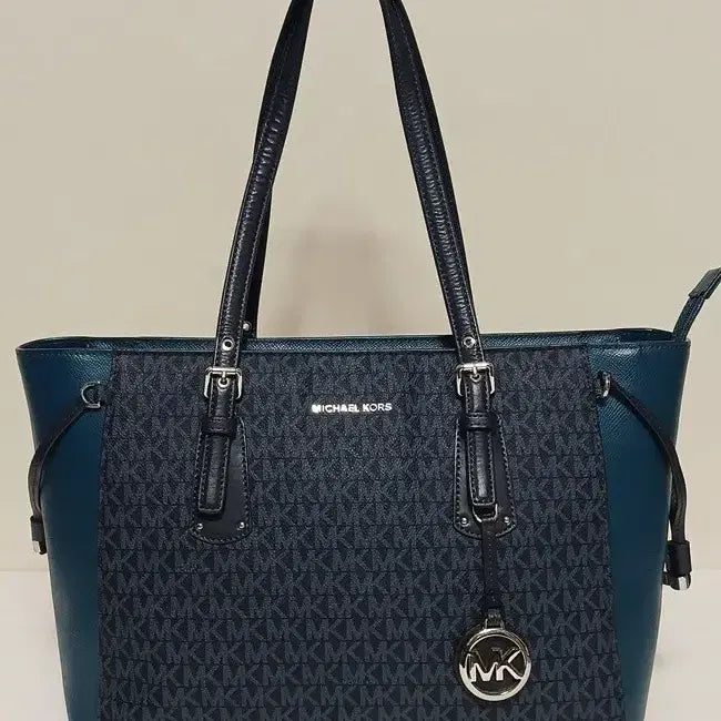 [BUNJANG] Michael Kors Voyager Signature Tote Shoulder Bag / 마이클코어스 시그니처 보이저 토트백 숄더백