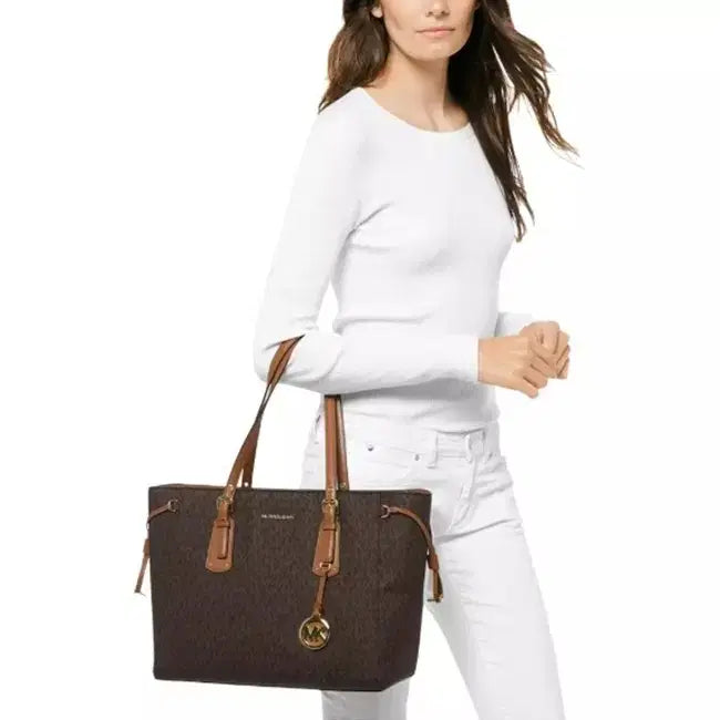 [BUNJANG] Michael Kors Voyager Signature Tote Shoulder Bag / 마이클코어스 시그니처 보이저 토트백 숄더백
