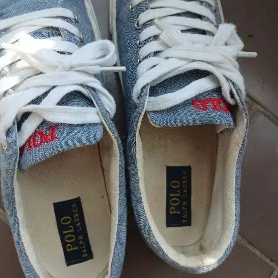 [BUNJANG] Polo Ralph Lauren Denim Sneakers / 폴로 랄프로렌 데님 스니커즈