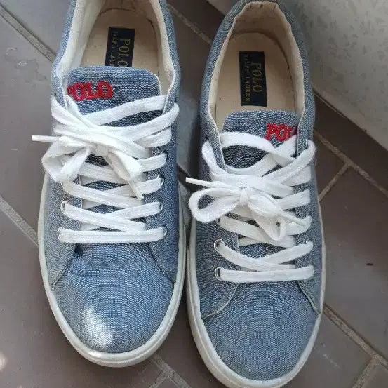 [BUNJANG] Polo Ralph Lauren Denim Sneakers / 폴로 랄프로렌 데님 스니커즈