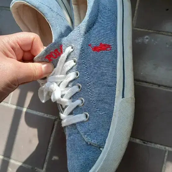 [BUNJANG] Polo Ralph Lauren Denim Sneakers / 폴로 랄프로렌 데님 스니커즈