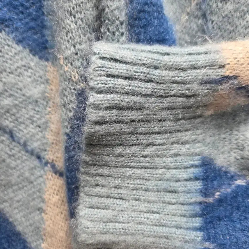 [BUNJANG] Needles Argyle Mohair Cardigan Blue XL / 니들스 모헤어 가디건 아가일 블루 xl 새상품