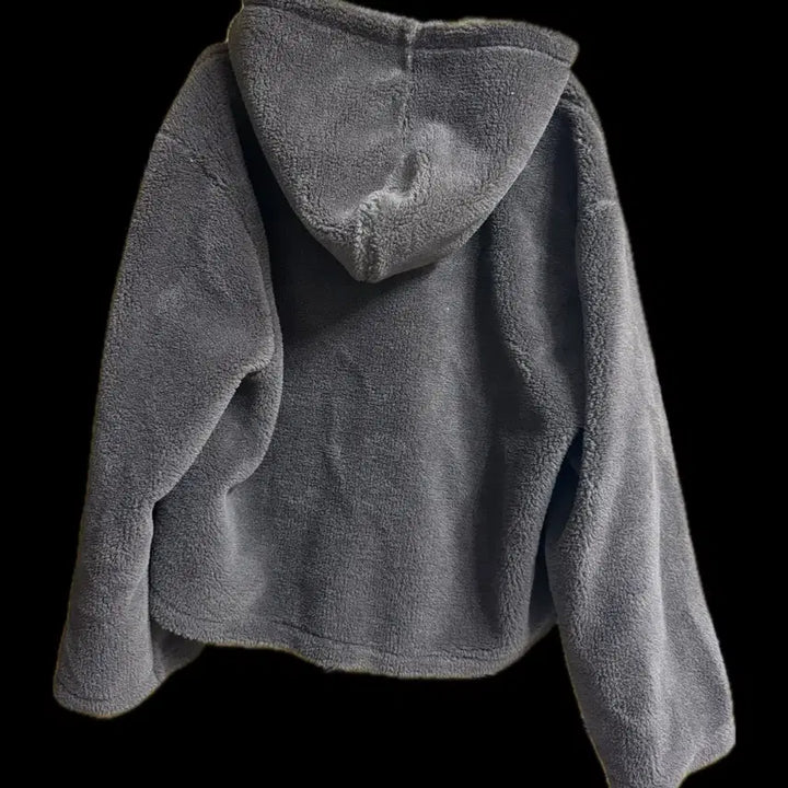 [BUNJANG] Unbranded Brown Poodle Hooded Duffle Coat / 브라운 뽀글이 후드 떡볶이 코트