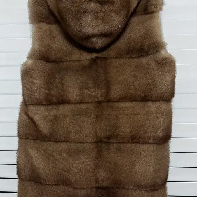 [SOLD OUT] <최종가> 호리젠탈 모피 밍크 롱 후드 베스트 (동우모피)