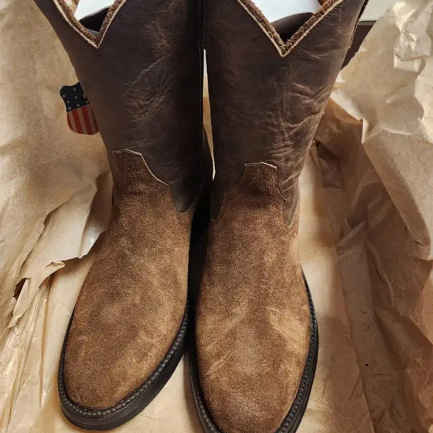 [BUNJANG] RRL Roughout Suede Cowboy Boots 10D (Sealed) / 더블알엘 rrl 러프아웃 스웨이드 카우보이부츠 10D 새상품