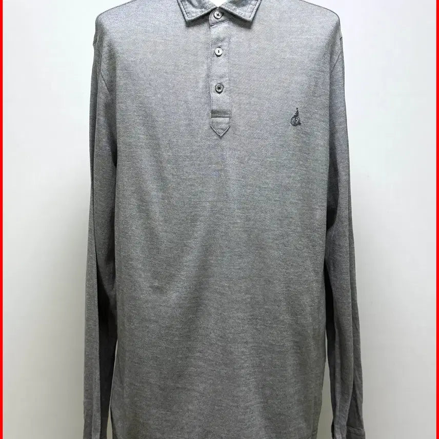[BUNJANG] Beanpole Slim Fit Long Sleeve Polo Shirt / 빈폴/긴팔 카라티셔츠/슬림110사이즈/왕코구제(D-53)