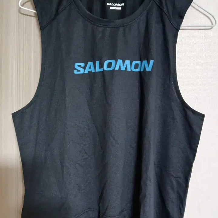 [BUNJANG] Salomon Black Sleeveless T-shirt &amp; Vest Set / 살로몬 블랙 민소매 티셔츠+죠끼