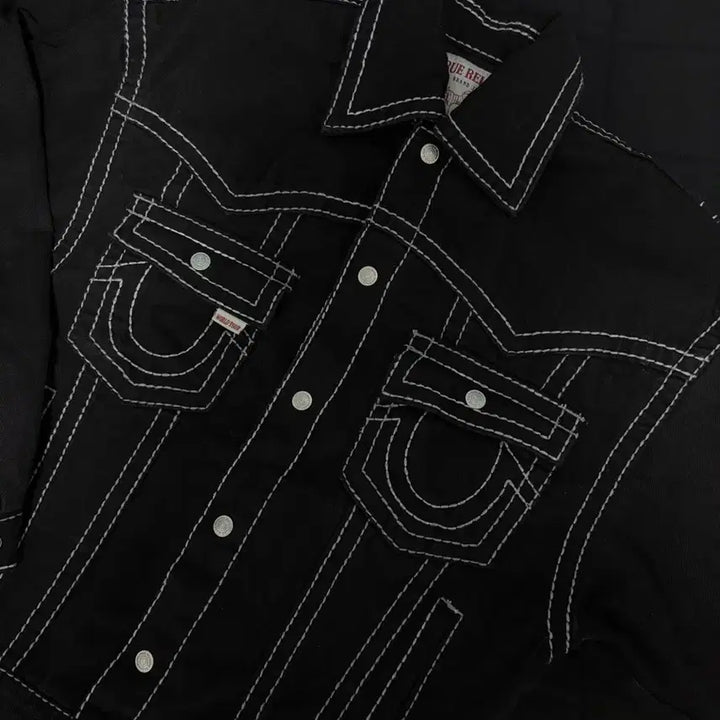 [BUNJANG] True Religion Big T Origin Trucker Jacket Black S / 트루릴리젼 빅 티 오리진 트러커 자켓 블랙 S