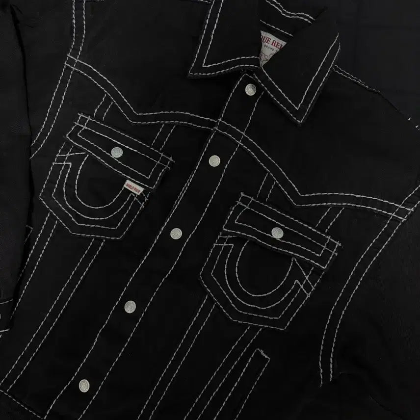 [BUNJANG] True Religion Big T Origin Trucker Jacket Black S / 트루릴리젼 빅 티 오리진 트러커 자켓 블랙 S