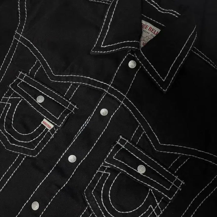 [BUNJANG] True Religion Big T Origin Trucker Jacket Black S / 트루릴리젼 빅 티 오리진 트러커 자켓 블랙 S