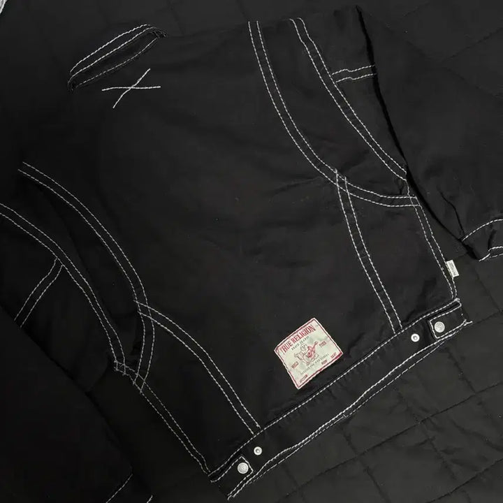 [BUNJANG] True Religion Big T Origin Trucker Jacket Black S / 트루릴리젼 빅 티 오리진 트러커 자켓 블랙 S